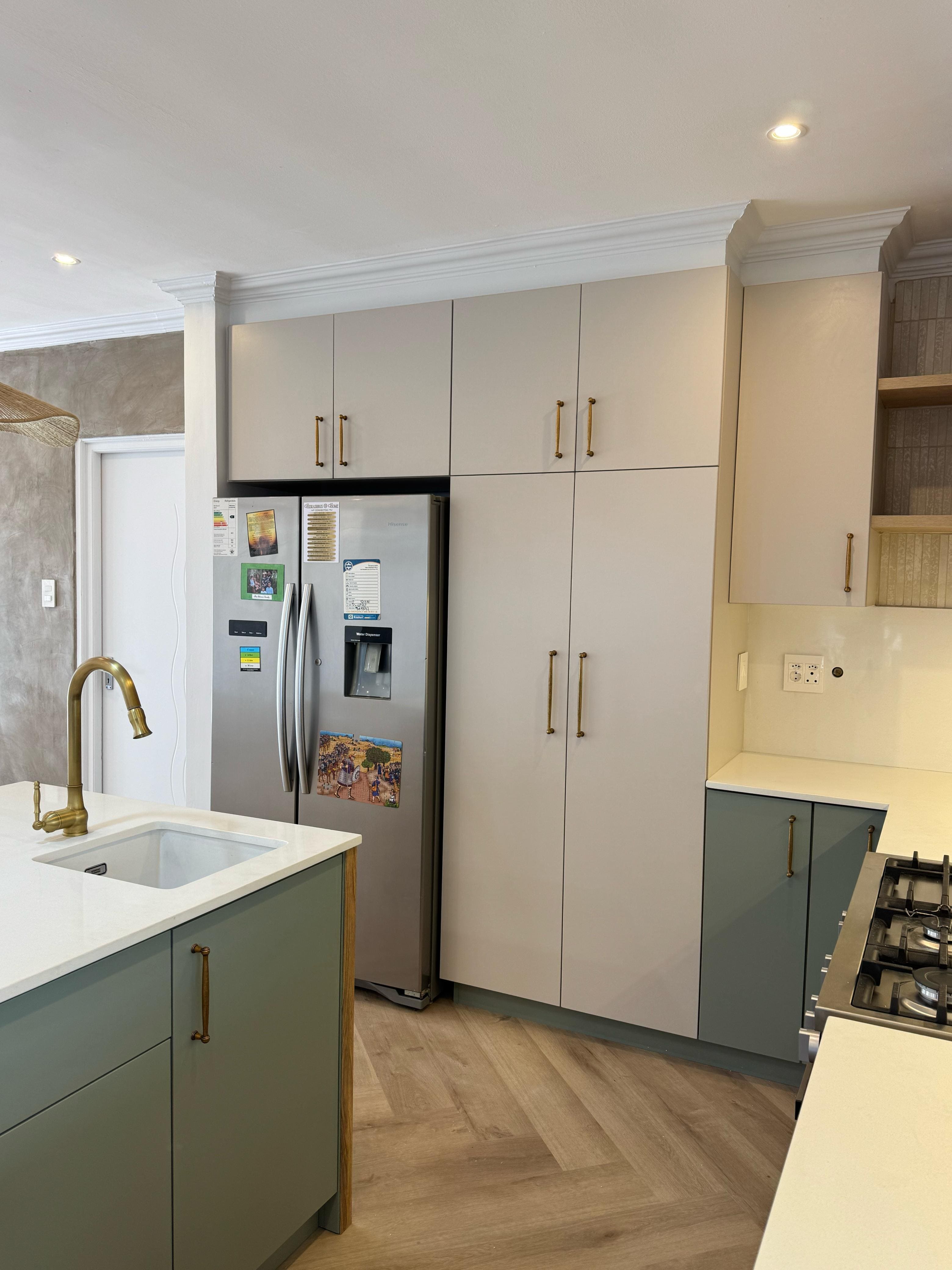 OLIVE GREEN KITCHEN completed renovations project view 2