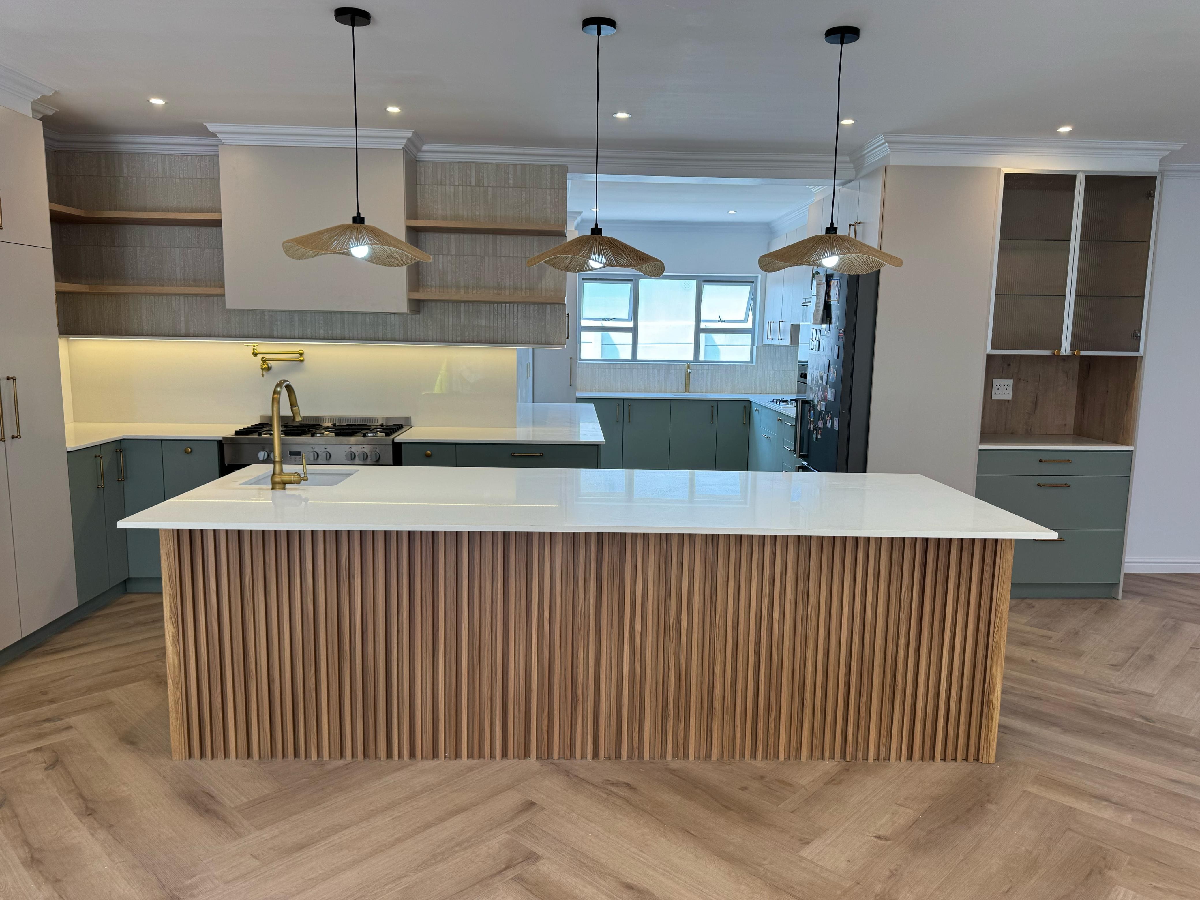 OLIVE GREEN KITCHEN completed renovations project view 5