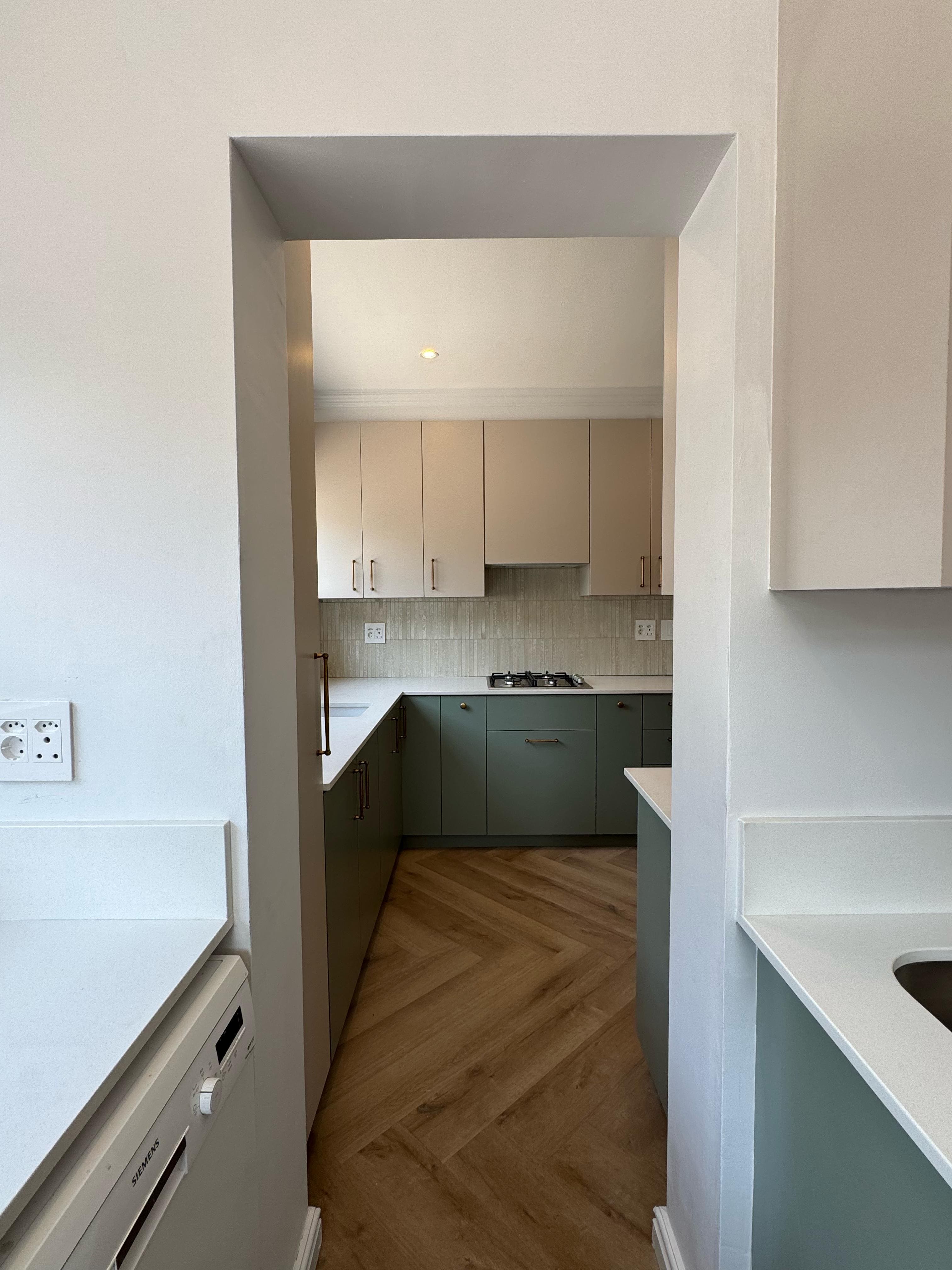OLIVE GREEN KITCHEN completed renovations project view 12