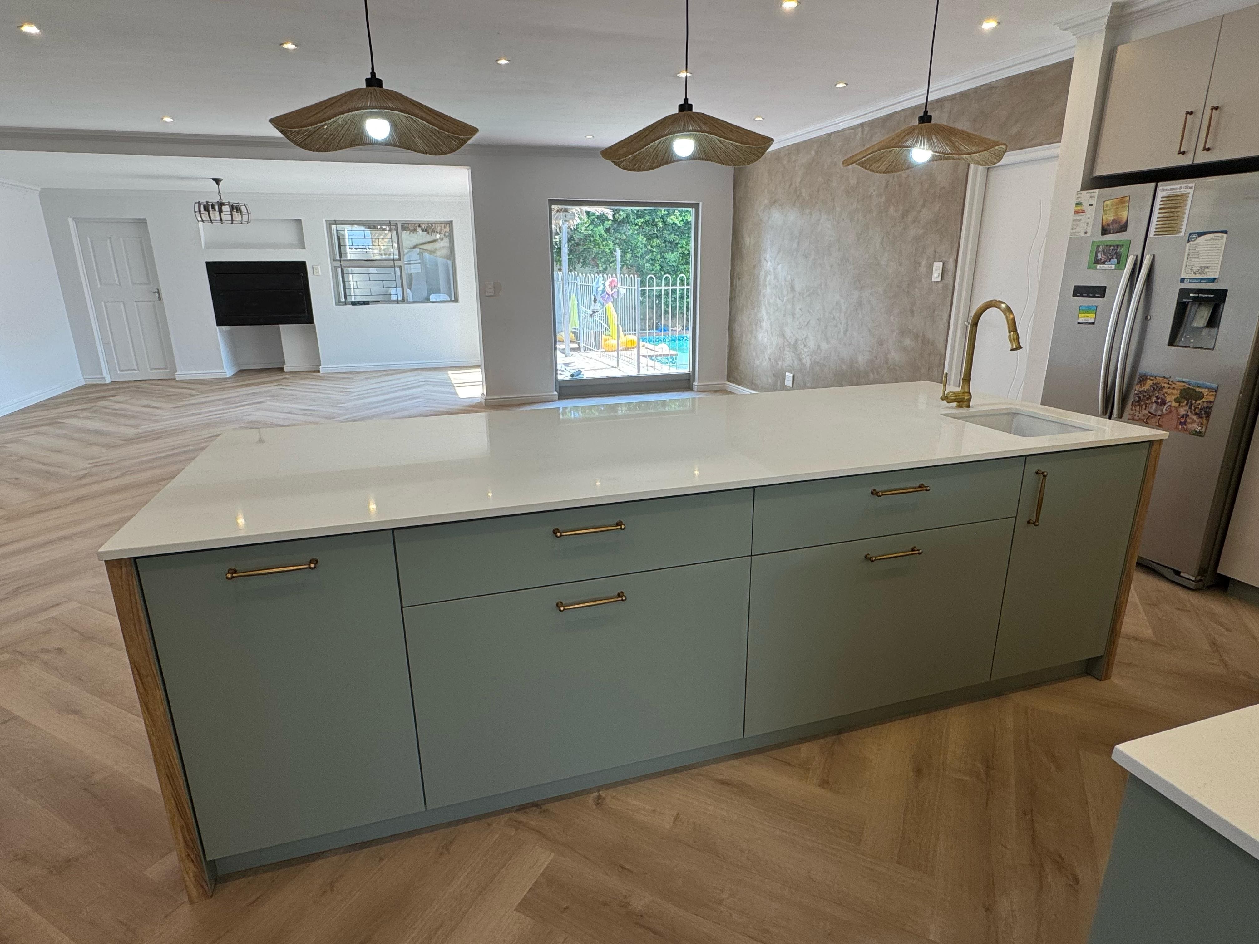 OLIVE GREEN KITCHEN completed renovations project view 16