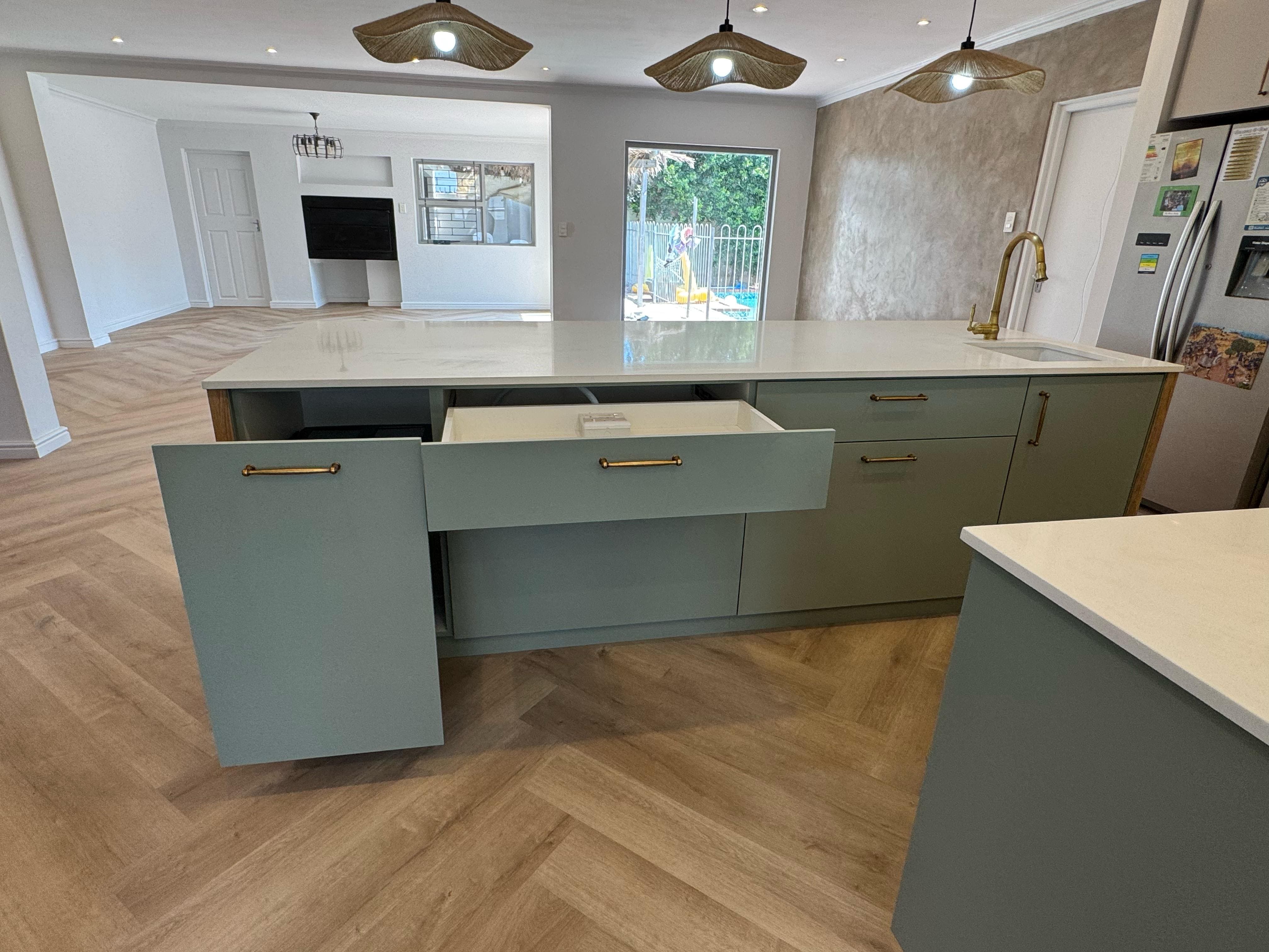 OLIVE GREEN KITCHEN completed renovations project view 20