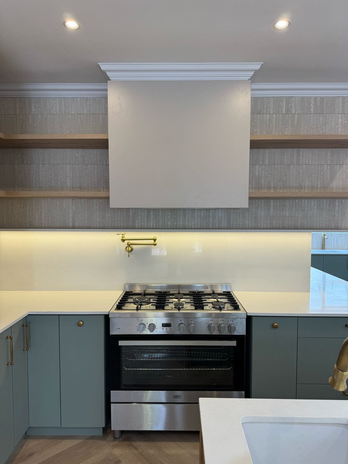 OLIVE GREEN KITCHEN completed renovations project view 23